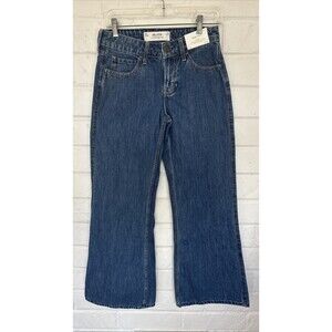 Hollister Women's Baggy Flare Low Rise Denim Jeans Size 24 Regular NEW NWT